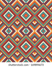 Seamless vector geometric rhombus color pattern background