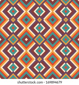 Seamless vector geometric rhombus color pattern background
