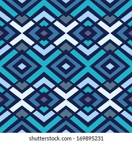 Seamless vector geometric rhombus color pattern background
