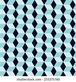Seamless vector geometric rhombus color pattern background.