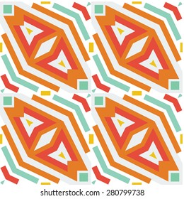 Seamless vector geometric rhombus color pattern background