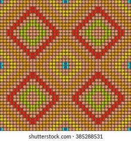 Seamless vector geometric rhombus color pattern background