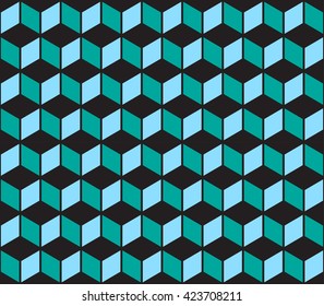 Seamless vector geometric rhombus color pattern background.