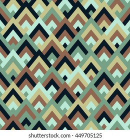 Seamless vector geometric rhombus color pattern background