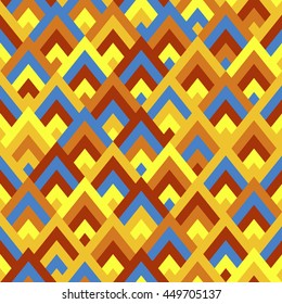 Seamless vector geometric rhombus color pattern background
