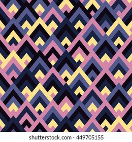 Seamless vector geometric rhombus color pattern background