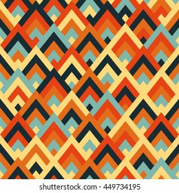 Seamless vector geometric rhombus color pattern background