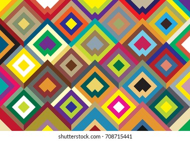 Seamless vector geometric rhombus color pattern background