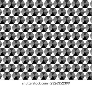 Seamless vector geometric texture in the form of a mosaic of gray and black triangles