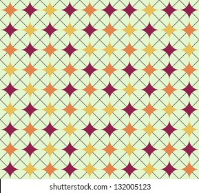 Seamless vector geometric vintage rhombus pattern background