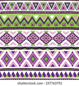 Seamless vector geometric zigzag color pattern background