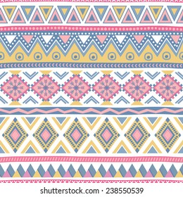 Seamless vector geometric zigzag color pattern background