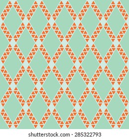 Seamless vector geometric zigzag color pattern background
