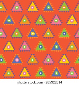 Seamless vector geometric zigzag color pattern background