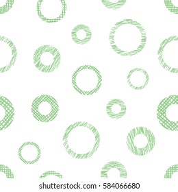 Seamless vector geometrical pattern with circles endless background with hand drawn textured geometric figures, forms Pastel Graphic illustration Template for wrapping, web backgrounds, wallpaper.