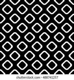 Seamless vector geometrical pattern. Endless black and white background with hand drawn rhombus. Graphic illustration. Template for cover, fabric, wrapping.