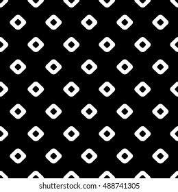 Seamless vector geometrical pattern. Endless black and white background with hand drawn rhombus. Graphic illustration. Template for cover, fabric, wrapping.