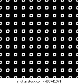 Seamless vector geometrical pattern. Endless black and white background with hand drawn squares. Graphic illustration. Template for cover, fabric, wrapping.