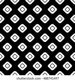 Seamless vector geometrical pattern. Endless black and white background with hand drawn rhombus. Graphic illustration. Template for cover, fabric, wrapping.