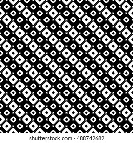 Seamless vector geometrical pattern. Endless black and white background with hand drawn squares. Graphic illustration. Template for cover, fabric, wrapping.