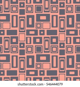 Seamless vector geometrical pattern. Endless background with circles. Graphic illustration. Print for cover, fabric, wrapping, background.