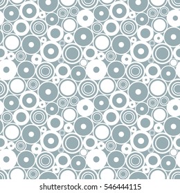 Seamless vector geometrical pattern. Endless background with circles. Graphic illustration. Print for cover, fabric, wrapping, background.