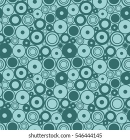Seamless vector geometrical pattern. Endless background with circles. Graphic illustration. Print for cover, fabric, wrapping, background.