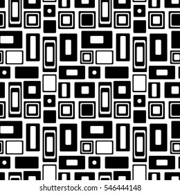 Seamless vector geometrical pattern. Endless background with circles. Graphic illustration. Print for cover, fabric, wrapping, background.