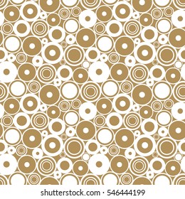 Seamless vector geometrical pattern. Endless background with circles. Graphic illustration. Print for cover, fabric, wrapping, background.