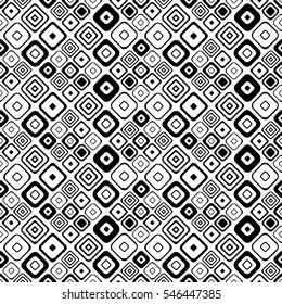 Seamless vector geometrical pattern. Endless background with hand drawn ornamental squares. Graphic vector illustration with ethnic motifs. repeat vintage Template for cover, fabric, wrapping.