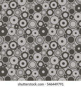 Seamless vector geometrical pattern. Endless background with circles. Graphic illustration. Print for cover, fabric, wrapping, background.