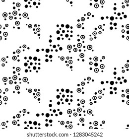 Seamless vector geometrical pattern with hand drawn decorative elements. Graphic design, drawing illustration. Print for fabric, textil, wallpaper, wrapping, packaging. Line drawing. Doddle style, 