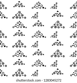 Seamless vector geometrical pattern with hand drawn decorative elements. Graphic design, drawing illustration. Print for fabric, textil, wallpaper, wrapping, packaging. Line drawing. Doddle style, 
