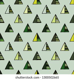 Seamless vector geometrical pattern,  hand drawn decorative elements. Graphic design, drawing illustration. Print for fabric, textil, wallpaper, wrapping, packaging. Vintage retro old style background