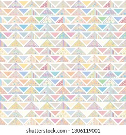 Seamless vector geometrical pattern, hand drawn decorative elements. Graphic design, drawing illustration. Print for fabric, textil, wallpaper, wrapping, packaging. Vintage retro old style background