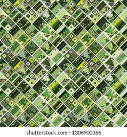 Seamless vector geometrical pattern, hand drawn decorative elements. Graphic design, drawing illustration. Print for fabric, textil, wallpaper, wrapping, packaging. Vintage retro old style background