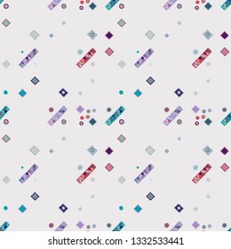 Seamless vector geometrical pattern with hand drawn decorative elements Graphic abstract design, drawing illustration. Print for fabric, textil, wallpaper, wrapping packaging Line drawing Doddle style