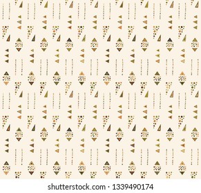 Seamless vector geometrical pattern with hand drawn decorative elements Graphic abstract design, drawing illustration. Print for fabric, textil, wallpaper, wrapping packaging Doddle style