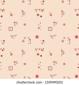 Seamless vector geometrical pattern with hand drawn decorative elements Graphic abstract design, drawing illustration. Print for fabric, textil, wallpaper, wrapping packaging Doddle style
