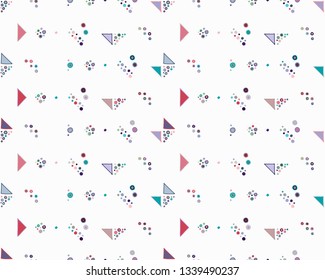 Seamless vector geometrical pattern with hand drawn decorative elements Graphic abstract design, drawing illustration. Print for fabric, textil, wallpaper, wrapping packaging Doddle style