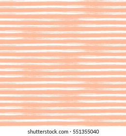 Seamless vector geometrical pattern with hand drawn lines. Endless pink background with horizontal stripes