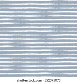 Seamless vector geometrical pattern with hand drawn lines. Endless blue background with horizontal stripes