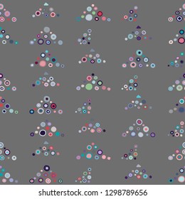 Seamless vector geometrical pattern with little hand drawn decorative elements. Graphic design, drawing illustration. Print for fabric, textil, wallpaper, wrapping, packaging. Doddle style, background