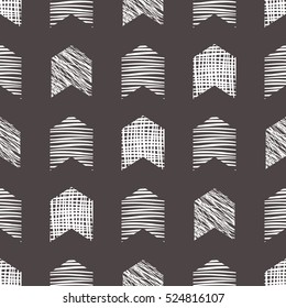 Seamless vector  geometrical pattern with rectangles. Grey  pastel endless background with  hand drawn textured geometric figures. Graphic vector illustration