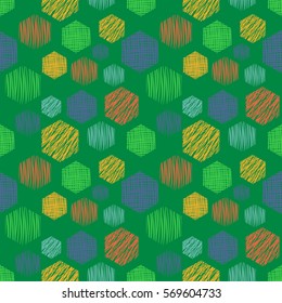 Seamless vector geometrical pattern with rectangles. pastel endless background with hand drawn textured geometric figures. Graphic illustration, print for wrapping, background, cover, surface