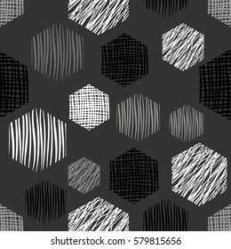 Seamless vector geometrical pattern with rectangles endless background with hand drawn textured geometric figures. Pastel Graphic illustration Template for wrapping, web backgrounds, wallpaper.