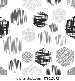 Seamless vector geometrical pattern with rectangles endless background with hand drawn textured geometric figures. Pastel Graphic illustration Template for wrapping, web backgrounds, wallpaper.