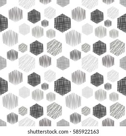 Seamless vector geometrical pattern with rectangles endless background with hand drawn textured geometric figures. Pastel Graphic illustration Template for wrapping, web backgrounds, wallpaper