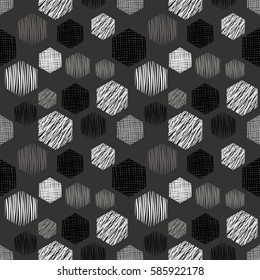 Seamless vector geometrical pattern with rectangles endless background with hand drawn textured geometric figures. Pastel Graphic illustration Template for wrapping, web backgrounds, wallpaper