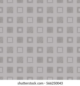 Seamless vector geometrical pattern with rhombus, squares. endless background with hand drawn textured geometric figures. Pastel Graphic illustration Template for wrapping, web backgrounds, wallpaper.
